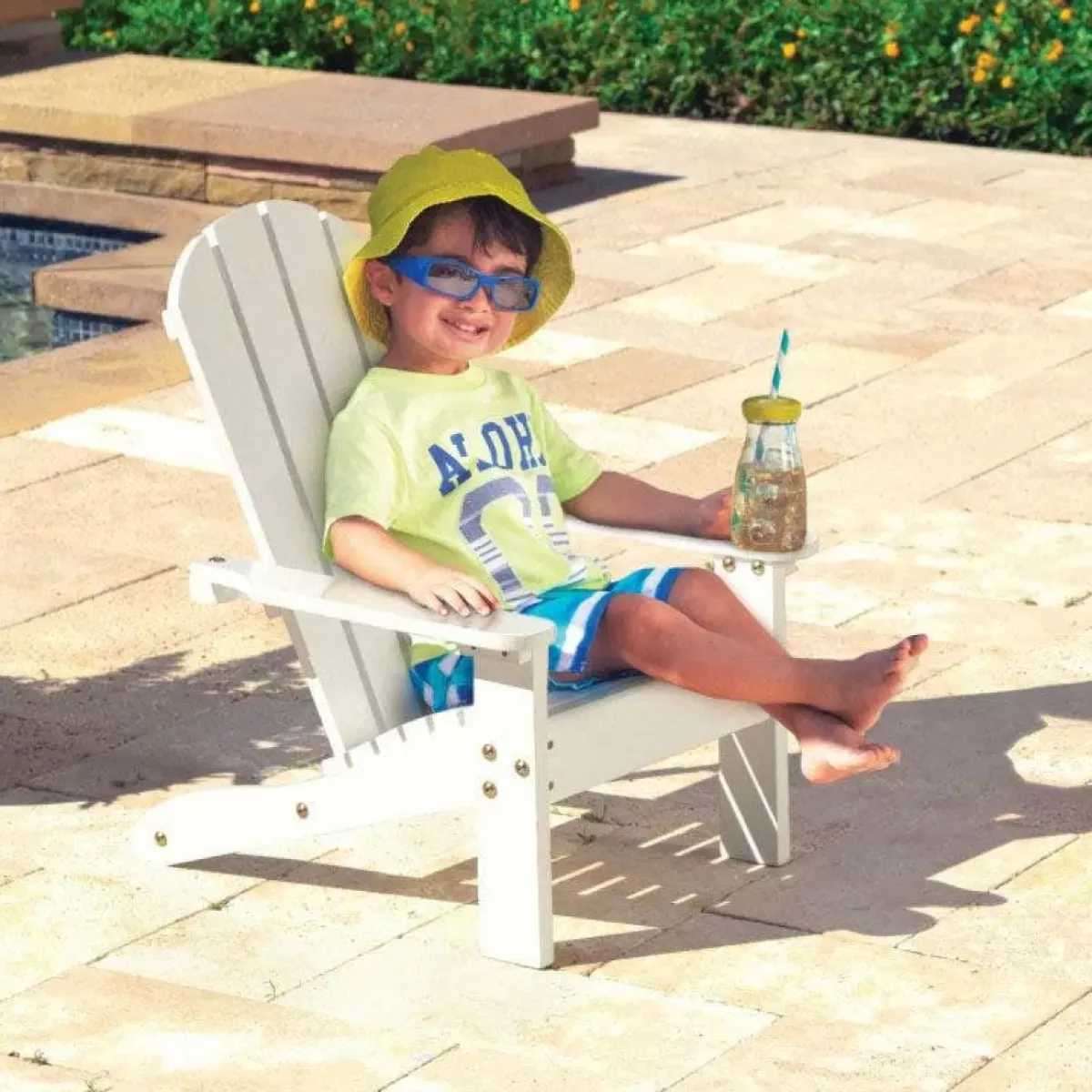 Outdoor Kids' Chairs^KidKraft Adirondack Chair - White