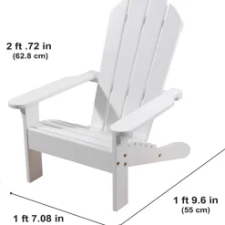 Outdoor Kids' Chairs^KidKraft Adirondack Chair - White
