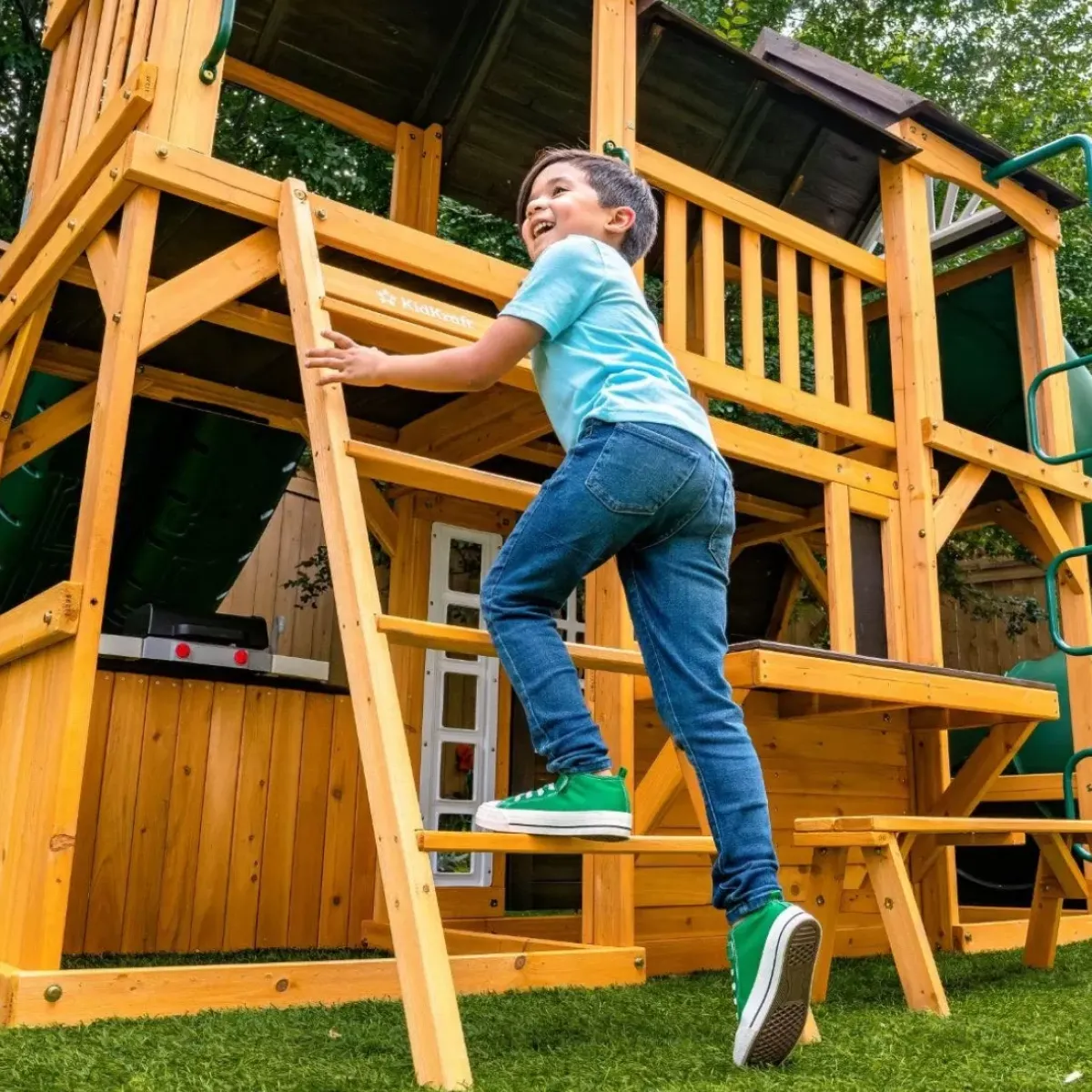 Swing Sets^KidKraft Adventure Bend Swing Set