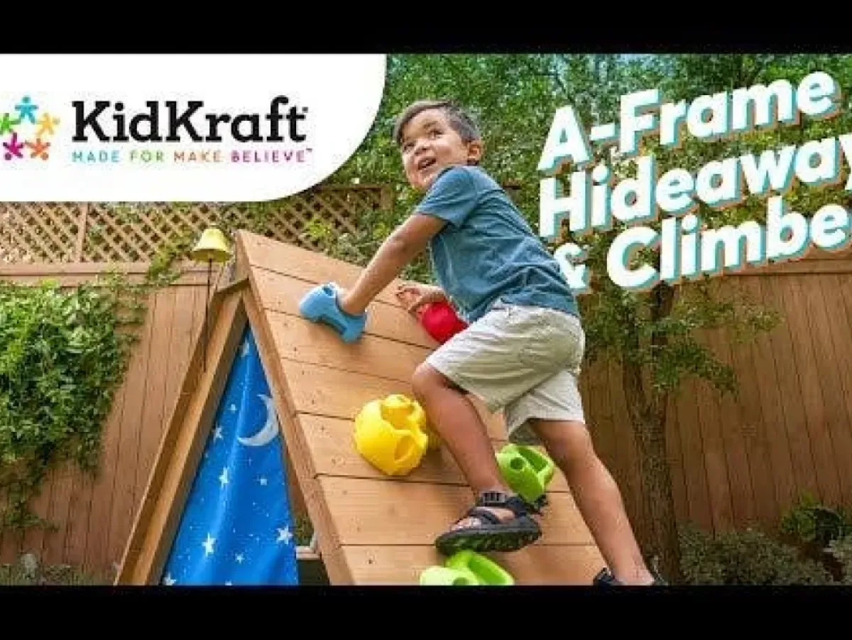 Toddler Climbers^KidKraft A-Frame Hideaway & Climber