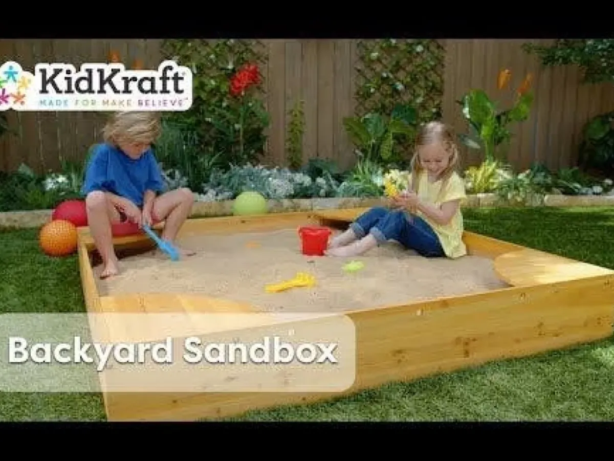 Sandboxes^KidKraft Backyard Sandbox - Honey