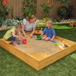 Sandboxes^KidKraft Backyard Sandbox - Honey