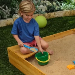 Sandboxes^KidKraft Backyard Sandbox - Honey