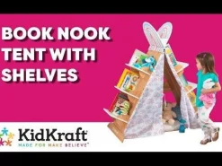 Bedroom^KidKraft Book Nook Tent With Shelves