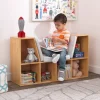 Bedroom^KidKraft Bookcase With Reading Nook - Natural