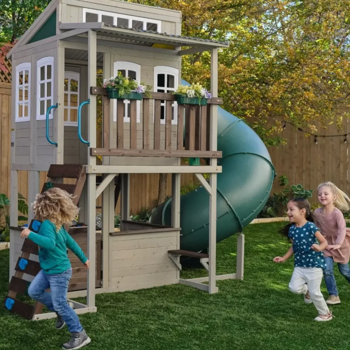 Swing Sets^KidKraft Cozy Escape Playhouse