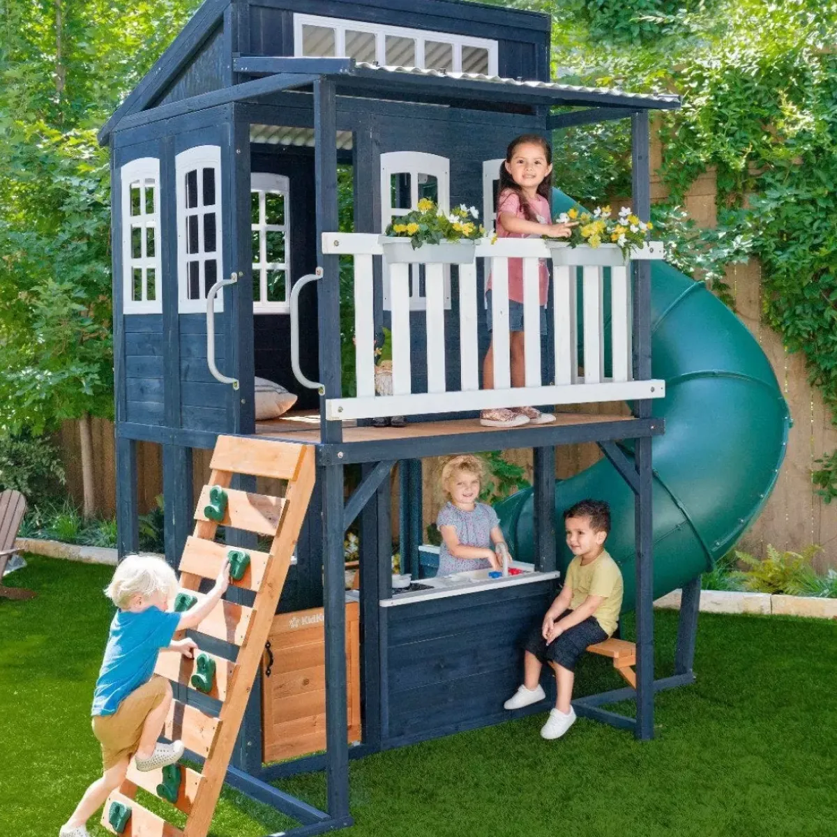 Swing Sets^KidKraft Cozy Escape Playhouse - Navy