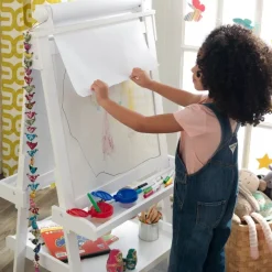 Playroom^KidKraft Deluxe Wooden Easel - White