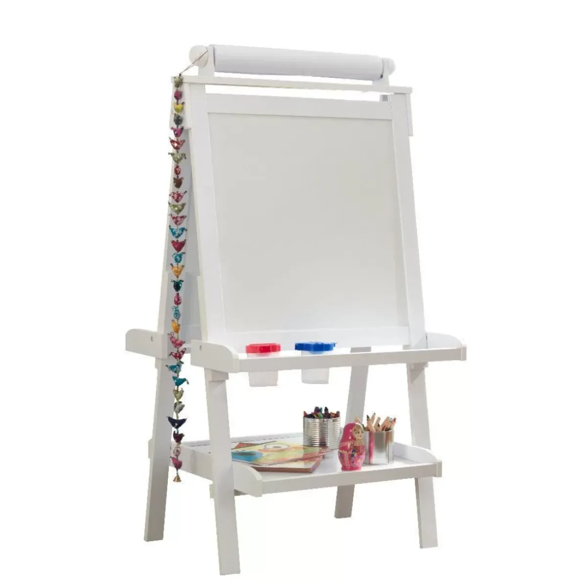 Playroom^KidKraft Deluxe Wooden Easel - White
