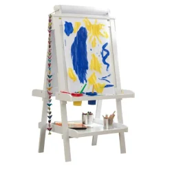 Playroom^KidKraft Deluxe Wooden Easel - White