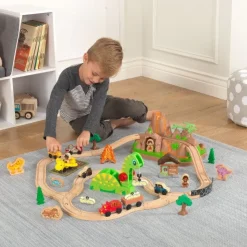 Train Sets & Tables^KidKraft Dinosaur Bucket Top Train Set