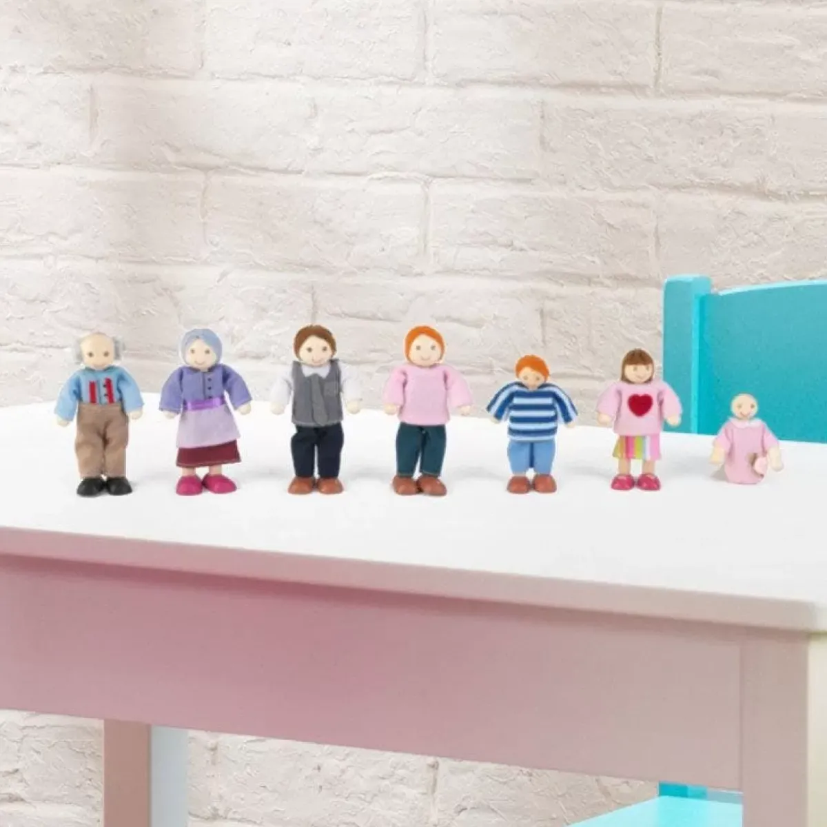 Dolls^KidKraft Doll Family Of 7 - Caucasian