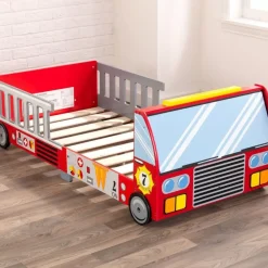 Bedroom^KidKraft Fire Truck Toddler Bed