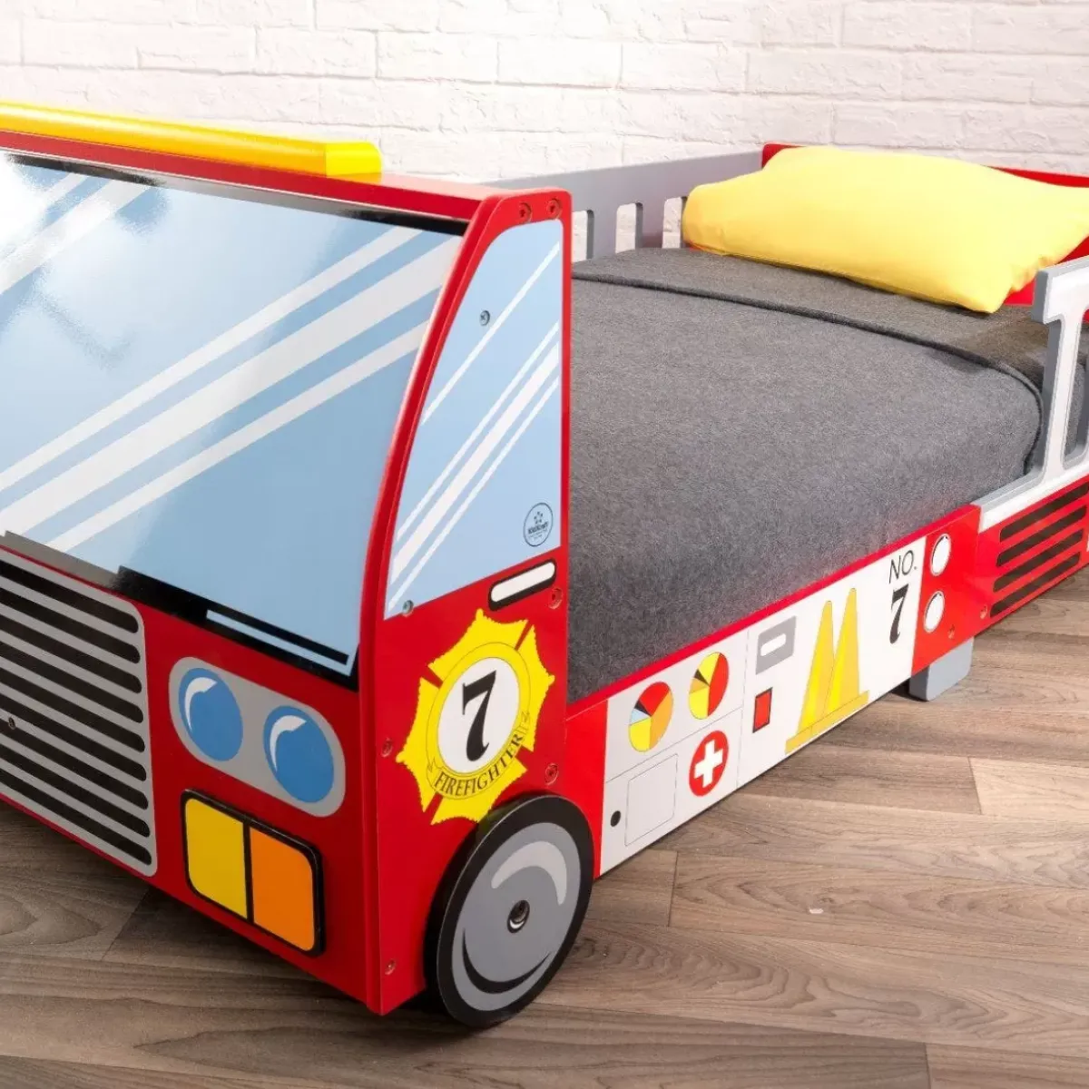 Bedroom^KidKraft Fire Truck Toddler Bed