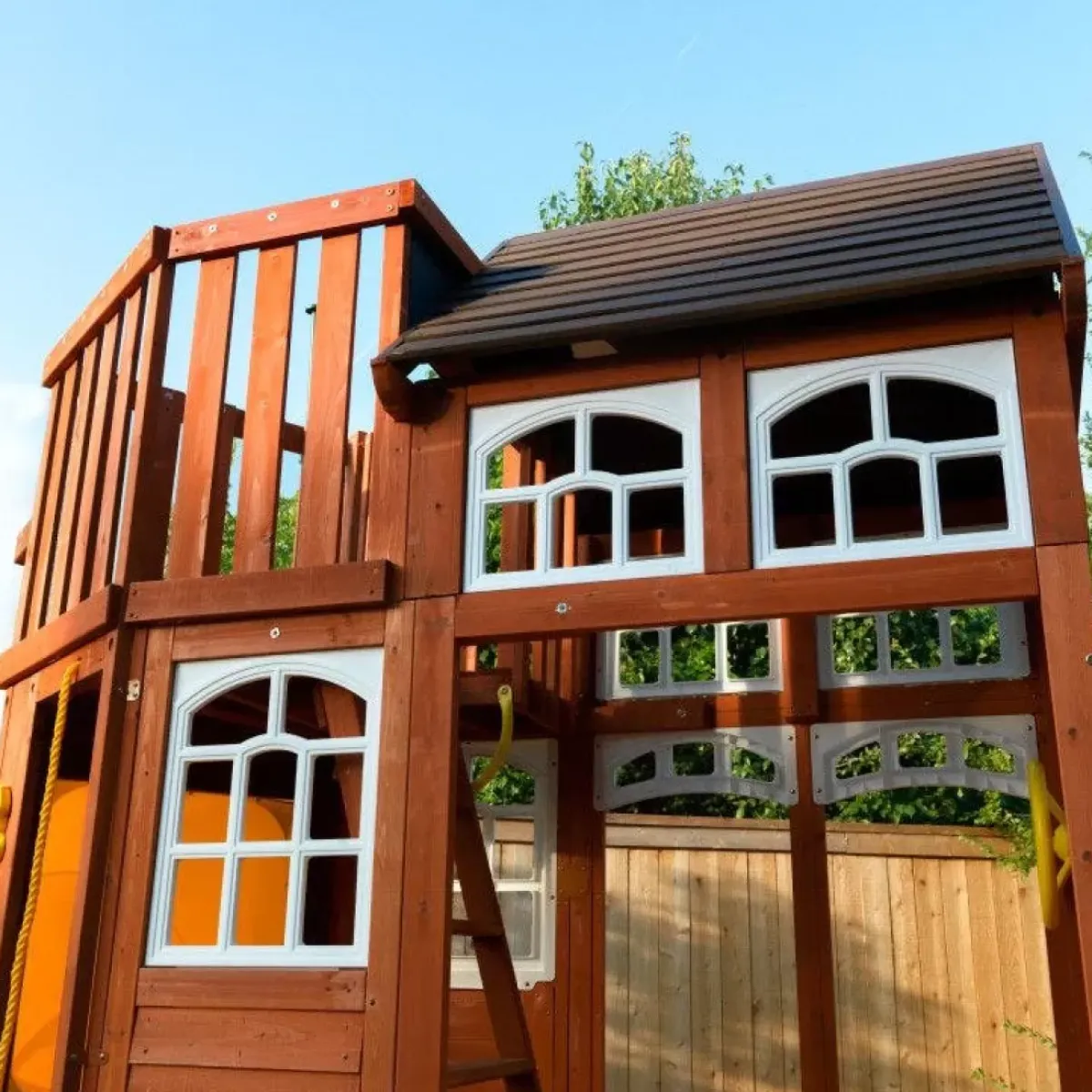 Swing Sets^KidKraft Lookout Extreme Wooden Swing Set / Playset