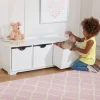Bedroom^KidKraft Nantucket Storage Bench - White