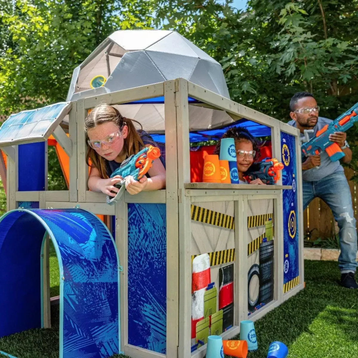Outdoor Playhouses^KidKraft Nerf Geo Strike Headquarters
