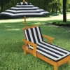 Outdoor Kids' Chairs^KidKraft Outdoor Chaise With Umbrella - Navy