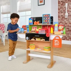 Play Kitchens^KidKraft Pizzeria & Delivery Food Stand