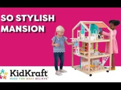 Dollhouses^KidKraft So Stylish Mansion Dollhouse With Ez Kraft Assembly™