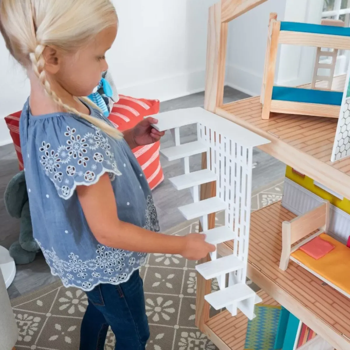 Dollhouses^KidKraft So Stylish Mansion Dollhouse With Ez Kraft Assembly™