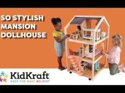 Dollhouses^KidKraft So Stylish Mansion Dollhouse - Boho Naturals