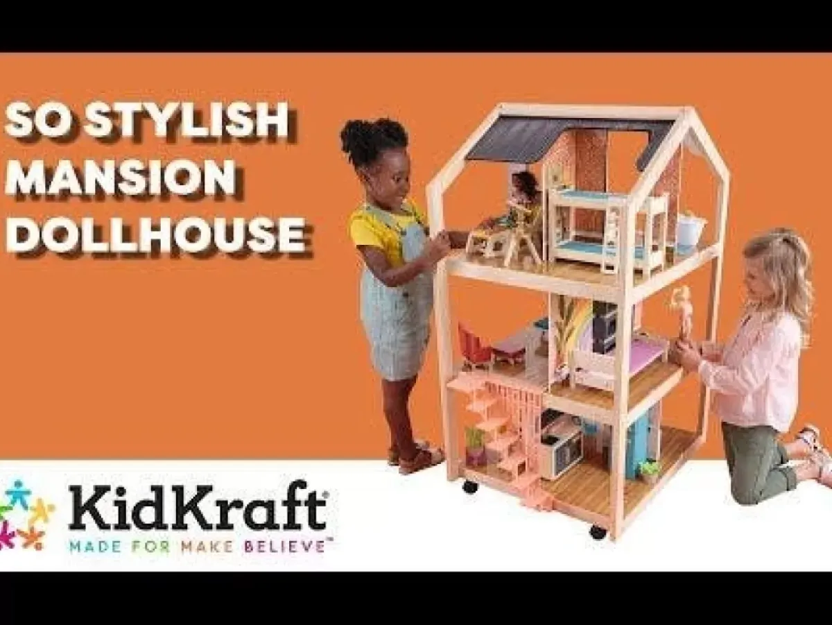 Dollhouses^KidKraft So Stylish Mansion Dollhouse - Boho Naturals