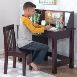 Bedroom^KidKraft Study Desk With Chair - Espresso