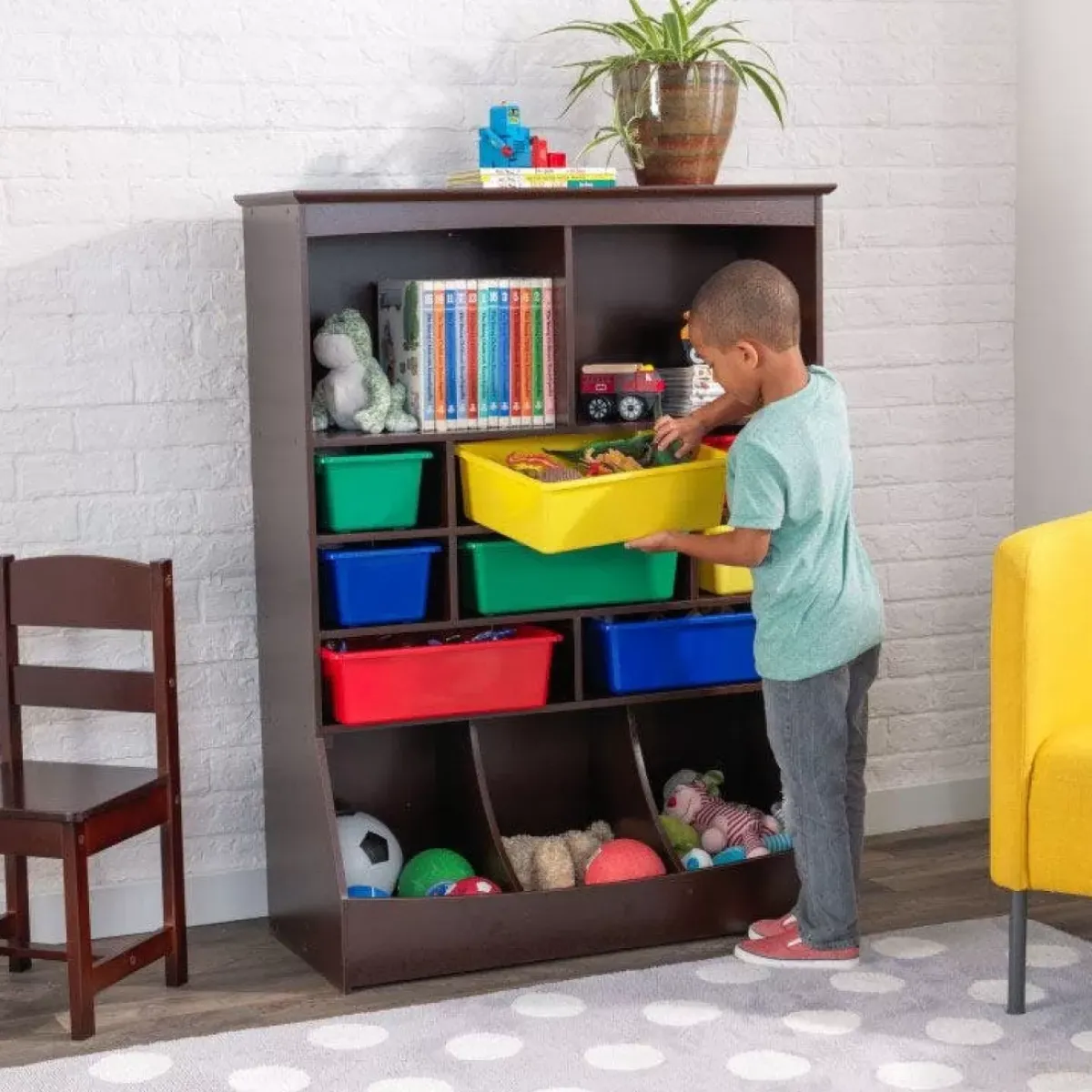 Bedroom^KidKraft Wall Storage Unit - Espresso