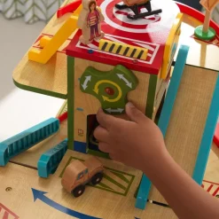 Play Sets^KidKraft Wash N Go Wooden Car Garage