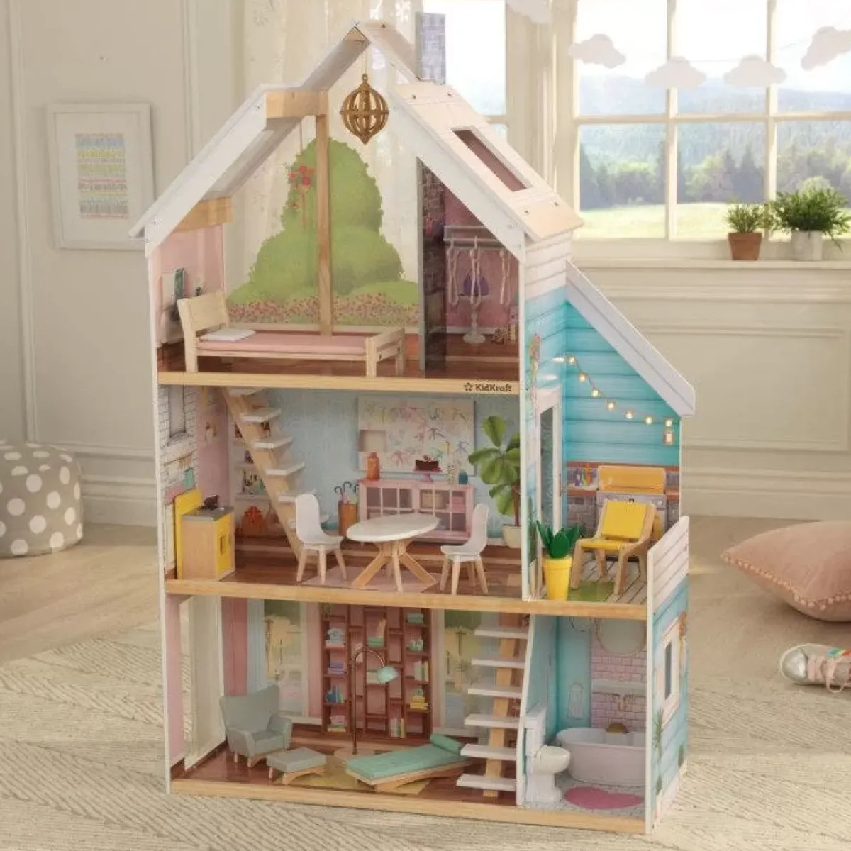 Dollhouses^KidKraft Zoey Dollhouse With Ez Kraft Assembly™