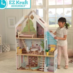 Dollhouses^KidKraft Zoey Dollhouse With Ez Kraft Assembly™